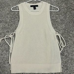 Forever 21 Cream Knit Sweater Tank